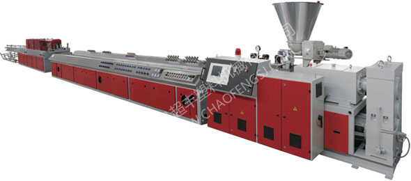 PVC、PE、PP木塑型材生產線_木塑擠出生產線【設備特點】【技術參數(shù)】